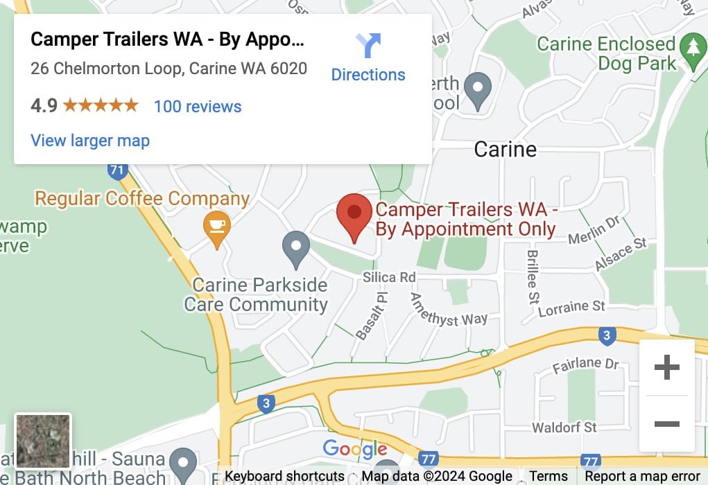 Map Camper Trailers WA